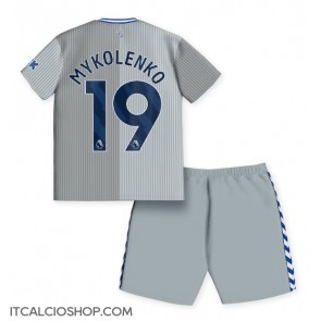 Everton Vitaliy Mykolenko #19 Terza Maglia Bambino 2023-24 Manica Corta (+ Pantaloni corti)